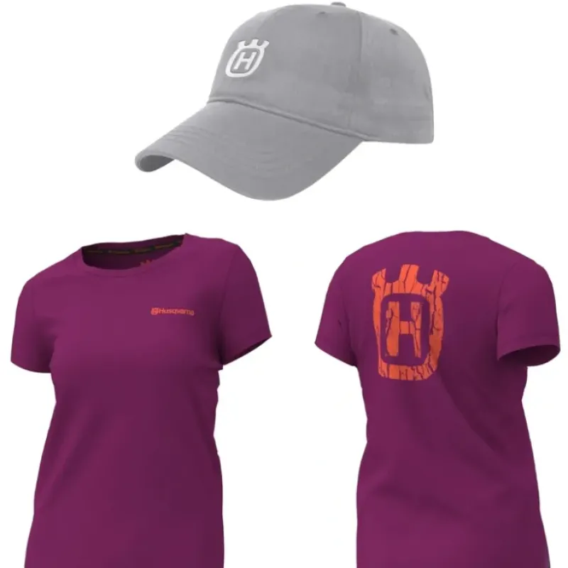 Husqvarna Women's S Trad Short-Sleeve T-Shirt + Soka Adjustable Hat Low Profile - Explore Premium Parts & Accessories for All Motor Vehicle Models< Husqvarna Parts Genuine OEM