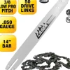 Laser 22626 14" 3/8" LP .050" 50 DL Chainsaw Bar & Chain Combo - Explore Premium Parts & Accessories for All Motor Vehicle Models< Laser Aftermarket Parts