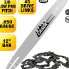 Laser 22620 12" 3/8" LP .050" 45 DL Chainsaw Bar & Chain Combo - Explore Premium Parts & Accessories for All Motor Vehicle Models< Laser Aftermarket Parts