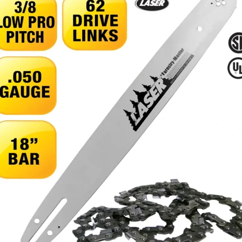 Laser 22623 18" 3/8" LP .050" 62 DL Chainsaw Bar & Chain Combo - Explore Premium Parts & Accessories for All Motor Vehicle Models< Laser Aftermarket Parts