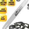 Laser 22624 14" 3/8" LP .043" 50 DL Chainsaw Bar & Chain Combo - Explore Premium Parts & Accessories for All Motor Vehicle Models< Laser Aftermarket Parts
