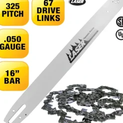 Laser 22628 16" .325" .050" 67 DL Chainsaw Bar & Chain Combo - Explore Premium Parts & Accessories for All Motor Vehicle Models< Laser Aftermarket Parts