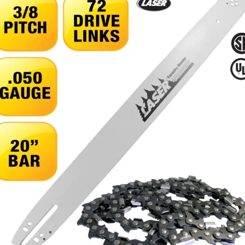 Laser 22641 20" 3/8" .050" 72 DL Chainsaw Bar & Chain Combo - Explore Premium Parts & Accessories for All Motor Vehicle Models< Laser Aftermarket Parts