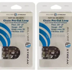 Clearance 2 Pack Stens 095-3507C Chain Loop Clamshell 50 DL 3/8" LP .050 S-Chis Reduced Ki - Explore Premium Parts & Accessories for All Motor Vehicle Models Stens Parts & Accessories