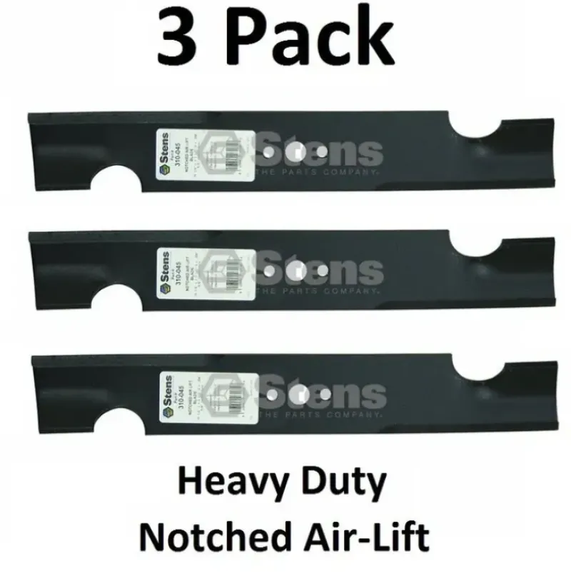 Shop 3 Pack Stens 310-045 HD Notched Air Lift Blade for Simplicity 5020843 5020843SM - Explore Premium Parts & Accessories for All Motor Vehicle Models Stens Parts & Accessories