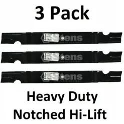 Store 3 Pack Stens 320-425 HD Notched Hi-Lift Blades Fits Grasshopper 320251 320253 - Explore Premium Parts & Accessories for All Motor Vehicle Models Stens Parts & Accessories
