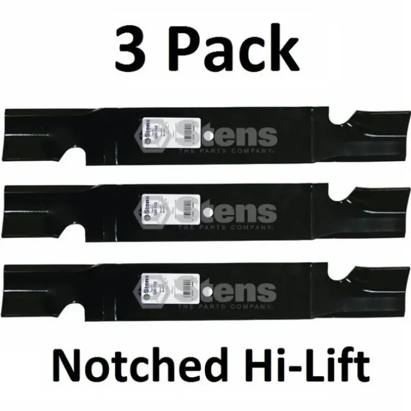 Hot 3 Pack Stens 320-702 Heavy Duty Notched Hi-Lift Blade for Grasshopper 320246 - Explore Premium Parts & Accessories for All Motor Vehicle Models Stens Parts & Accessories