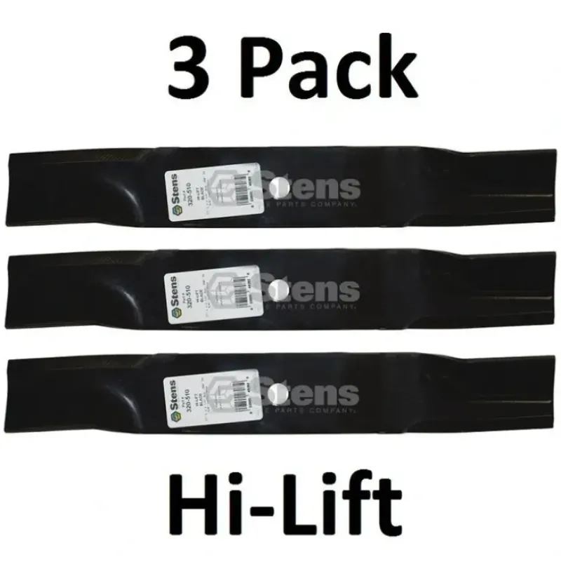 Best 3 Pack Stens 320-510 Hi-Lift Blade Fits Gravely 09082400 GR1334FX PM34M PM34Z - Explore Premium Parts & Accessories for All Motor Vehicle Models Stens Parts & Accessories