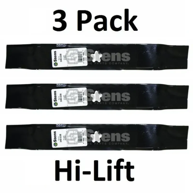 Best 3 Pack Stens 340-038 Hi-Lift Blade Fits Husqvarna 532157033 532170698 532176084 - Explore Premium Parts & Accessories for All Motor Vehicle Models Stens Parts & Accessories