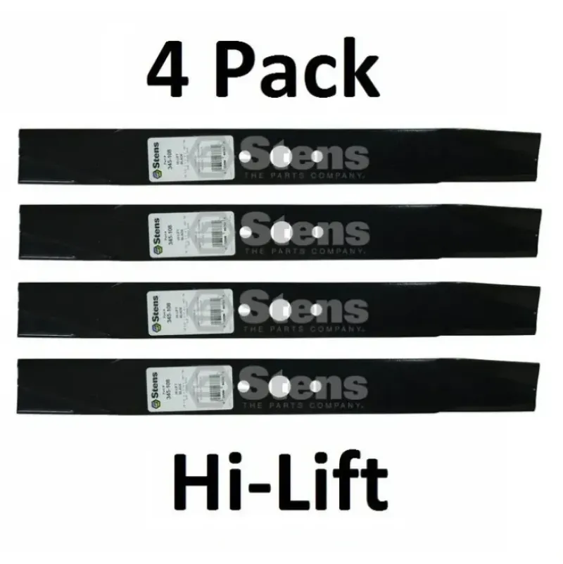 Fashion 4 Pack Stens 345-108 Hi-Lift Blade for Simplicity 1657589ASM 1657589 1636451 - Explore Premium Parts & Accessories for All Motor Vehicle Models Stens Parts & Accessories