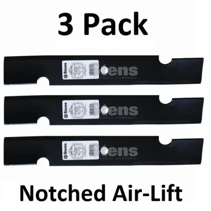 Discount 3 Pack Stens 340-109 Notched Air-Lift Blade for Great Dane D18086 GDU10230 - Explore Premium Parts & Accessories for All Motor Vehicle Models Stens Parts & Accessories