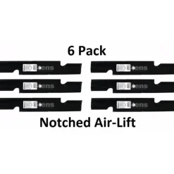 Outlet 6 Pack Stens 340-121 Notched Air Lift Blade Fits Simplicity 5021227 5021227SM - Explore Premium Parts & Accessories for All Motor Vehicle Models Stens Parts & Accessories