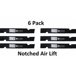 Store 6 Pack Stens 340-158 Notched Air-Lift Blade for Bunton 6294 P2005 PL4206 - Explore Premium Parts & Accessories for All Motor Vehicle Models Stens Parts & Accessories