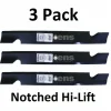 Best 3 Pack Stens 355-331 Notched Hi-Lift Blade for Gravely 046999 08899100 08979600 - Explore Premium Parts & Accessories for All Motor Vehicle Models Stens Parts & Accessories