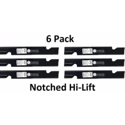 Flash Sale 6 Pack Stens 355-291 Notched Hi-Lift Blade for Toro 109-6873 - Explore Premium Parts & Accessories for All Motor Vehicle Models Stens Parts & Accessories