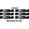 Online 6 Pack Stens 355-407 Notched Hi-Lift Blade Fits Exmark 109-6460-S 116-5496-S - Explore Premium Parts & Accessories for All Motor Vehicle Models Stens Parts & Accessories