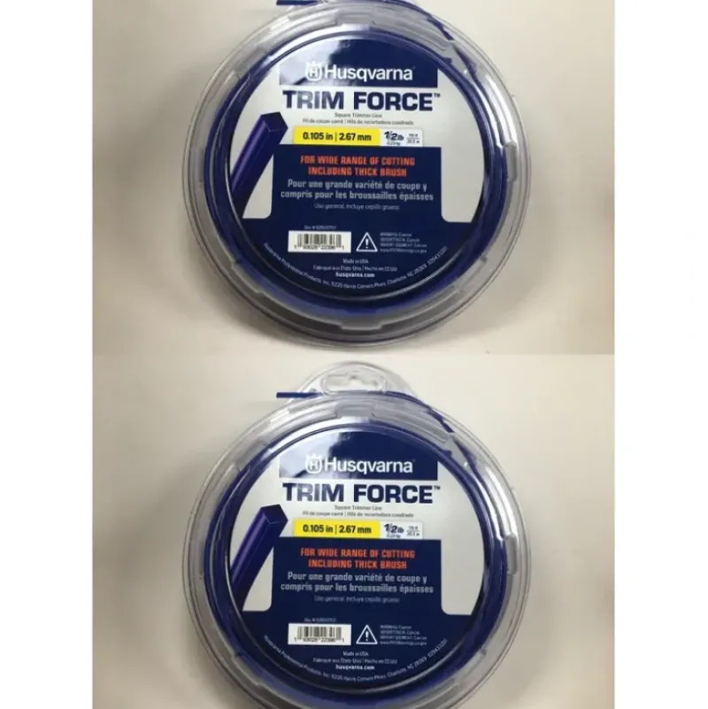 Store 2 PK Genuine Husqvarna 529337511 Trim Force Square Trimmer Line 115' Spool .105" - Explore Premium Parts & Accessories for All Motor Vehicle Models Husqvarna Parts Genuine OEM
