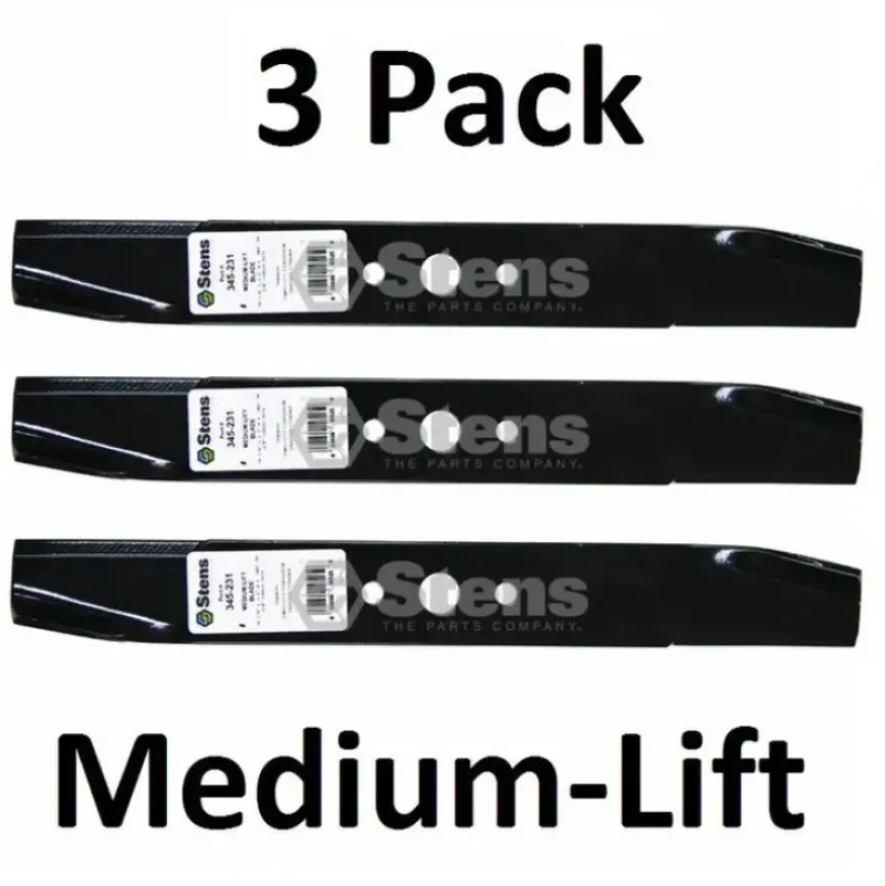 Best Sale 3 Stens 345-231 Medium-Lift Blades Fits Simplicity 1704100 1704100ASM 1704100SM - Explore Premium Parts & Accessories for All Motor Vehicle Models Stens Parts & Accessories